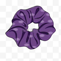 紫色花朵发带剪贴画