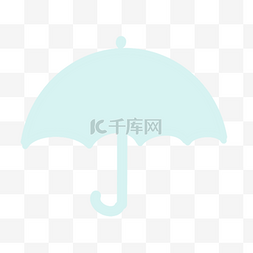 淡蓝色雨伞图案可爱天气图标