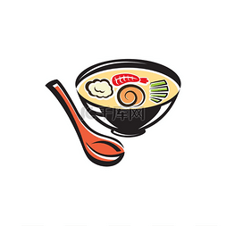 沙面图片_日本汤虾和孤立的米饭。
