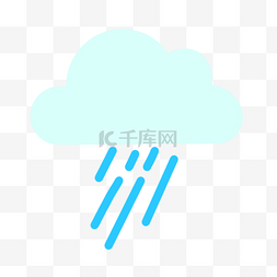 下雨的云朵可爱天气图标