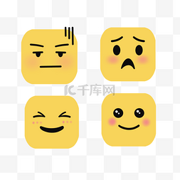可爱黄色emoji表情图