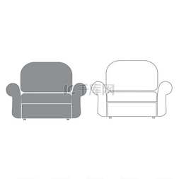 办公室现代风格图片_扶手椅灰色设置 灰色设置图标 .. 