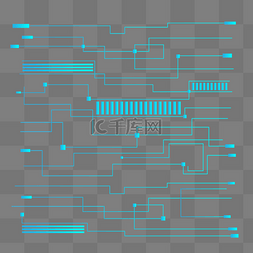 两大区块图片_蓝色科技互联网线条边框装饰页眉