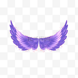 水彩抽象翅膀紫色
