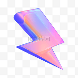 镭射笑脸图片_c4d潮流镭射闪电酸性