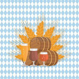 一品脱的量图片_Octoberfest Vector Illustation 的啤酒 Digu