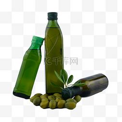 容器摄影图绿色橄榄油