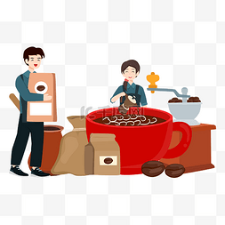 coffee杯子图片_创意人物制作咖啡