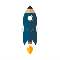 铅笔标志图片_太空火箭飞船铅笔标志图标符号矢