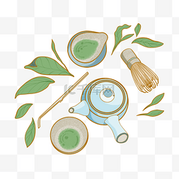 茶具图片图片_传统抹茶茶具日本茶壶和杯