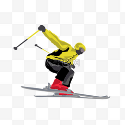 冬季运动滑雪人物滑翔