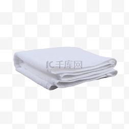 白色干燥纯棉织物毛巾