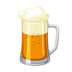 液体黄金图片_淡啤酒和泡沫的杯子。