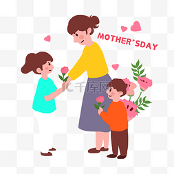 母亲献花图片_母亲节献花给妈妈