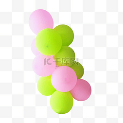粉红色气球气球图片_一串气球