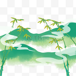 竹林山水自然风景