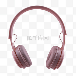 粉色头戴式科技无线耳机