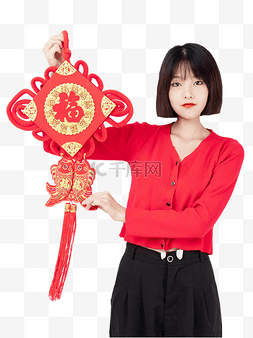 拜年人物图片_贺新年女孩人像