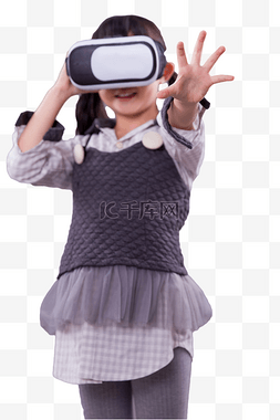 VR体验小女孩眼镜科技
