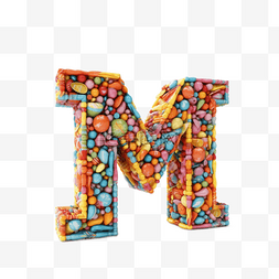 大写字母M英语字体风格艺术字