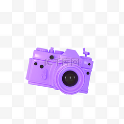 贴照片大树图片_3d相机可爱紫色