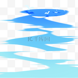 溪水图片_清新文艺渐变河流河水