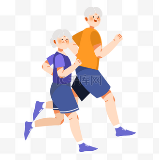 老年人运动锻炼老年跑步生活