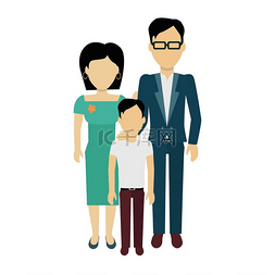 一个幸福家庭图片_幸福家庭概念横幅设计幸福家庭概