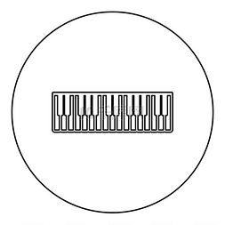 爱音乐会图片_Pianino 音乐键象牙色合成器图标在