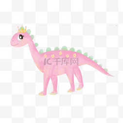 粉色怪物图片_可爱卡通水彩恐龙粉色怪物