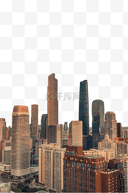 广州城市建筑群天台