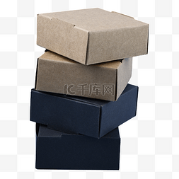 纸箱包装贴纸图片_盒子牛皮纸蓝色纸盒礼盒