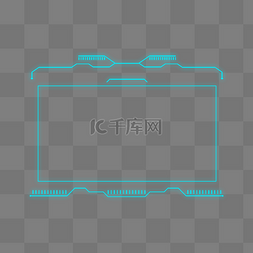 发光线条框图片_科技赛博朋克潮流边框蓝色
