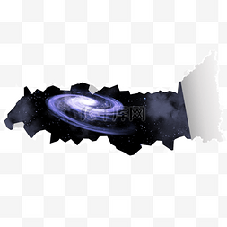 夜空星系图片_紫色宇宙夜空星系撕开纸