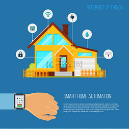智能家居自动化系统信息图形