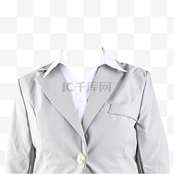 女式秋装搭配图片_正装白衬衫女式西服灰西装