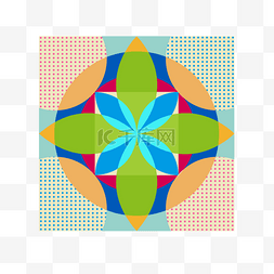 几何抽象相交图案色块