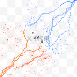 蓝色vs图片_闪电vs击打对立光效