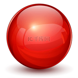 按钮红色图片_红球