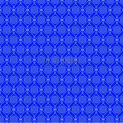 几何图形横幅图片_带有一组各种几何图形的蓝色图案