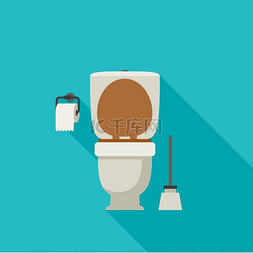清洁的房间图片_厕所平面插图..厕所平面插图与卫