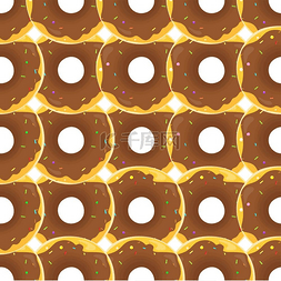 甜甜圈巧克力图片_甜甜圈无缝背景纹理图案甜甜圈无