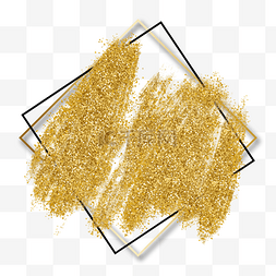 金粉光效笔刷方形边框
