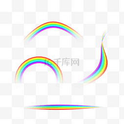 细长的彩虹抽象光效