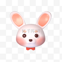 3DC4D12生肖动物头兔子头
