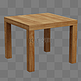 blender仿真3D立体方形小木桌