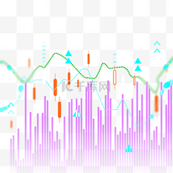 流动箭头图片_股票市场走势图分析紫红色