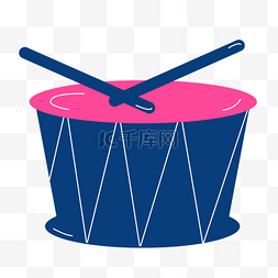 紫色蓝色国际爵士节乐器鼓