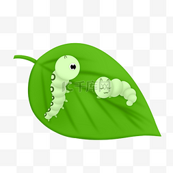 绿色蚕虫虫子