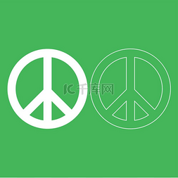 世界社会图片_世界和平标志符号图标。